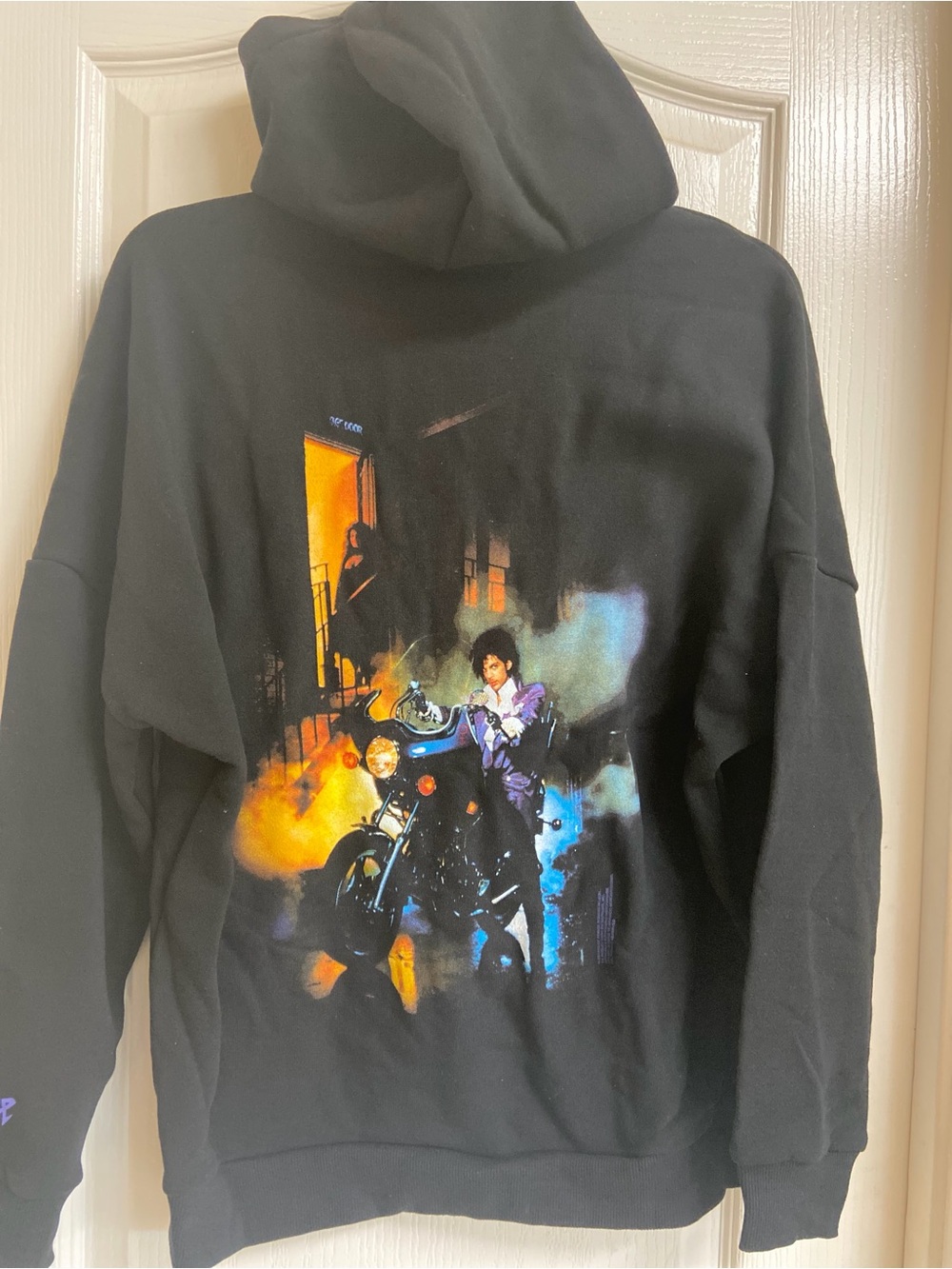 Prince Purple Rain Graphic Hooded Sweatshirt in Black - Picture 6 of 6